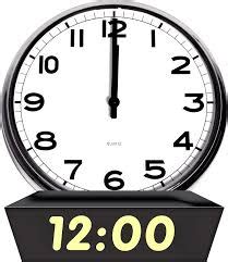 12 noon eastern time.